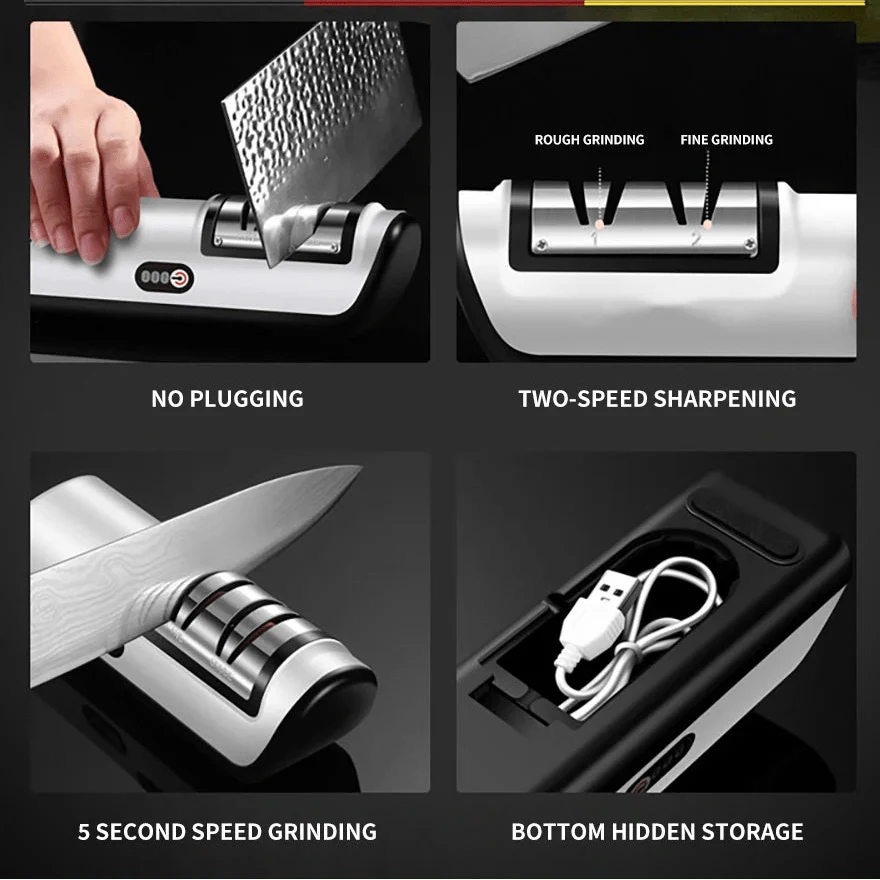BLADEFLOW – Automatic Electric Knife Sharpener with 3-Speed Function - Image 5
