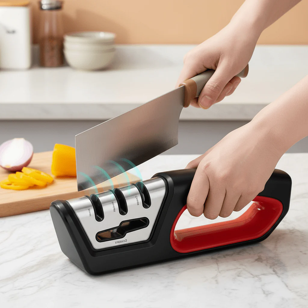 BLADEWORK – 4-in-1 Knife Sharpener & Scissor Polisher – Ergonomic Kitchen Tool - Image 2
