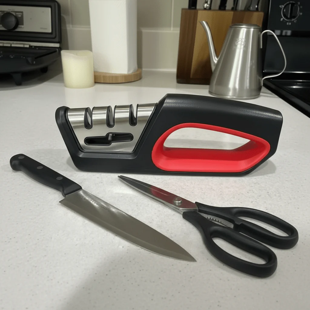 BLADEWORK – 4-in-1 Knife Sharpener & Scissor Polisher – Ergonomic Kitchen Tool - Image 3