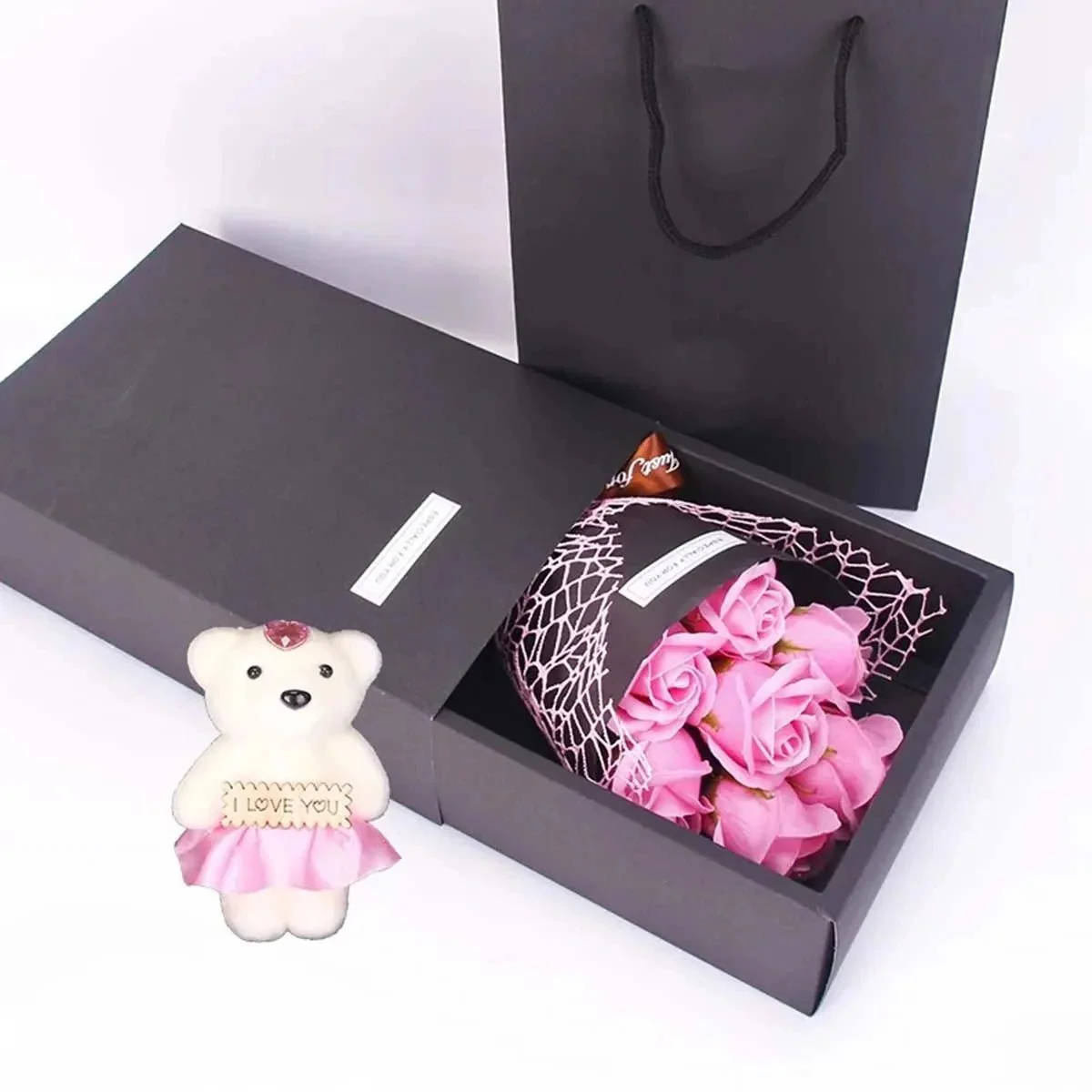 BLOOMSTYLE – Artificial Rose Bouquet with 7 Heads for Modern Home Decoration - Image 4