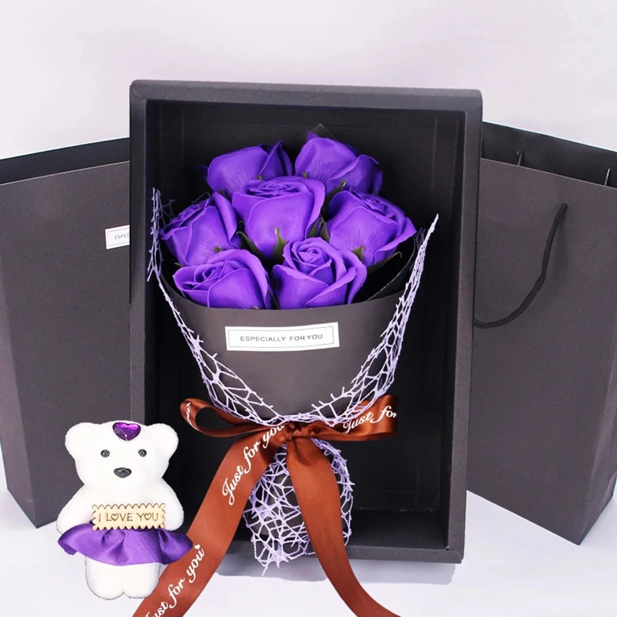BLOOMSTYLE – Artificial Rose Bouquet with 7 Heads for Modern Home Decoration - Image 7