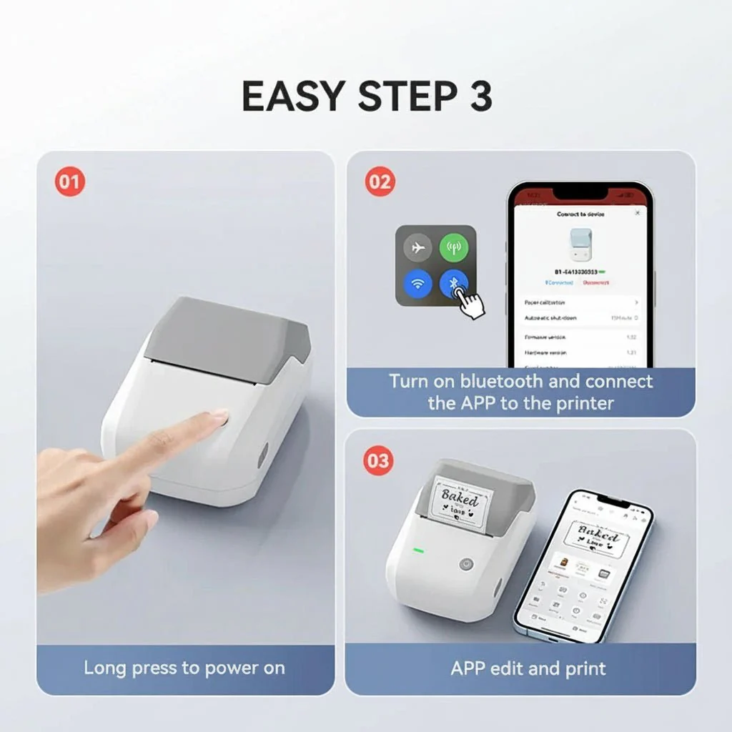 BLUETAG – Bluetooth Label Printer Without Ink for Fast Thermal Printing - Image 5