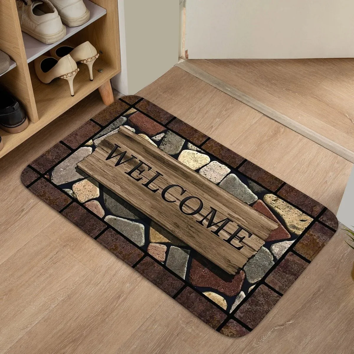 BLÜTENMAT – Anti-slip floor mat with flower and letter pattern - Image 6