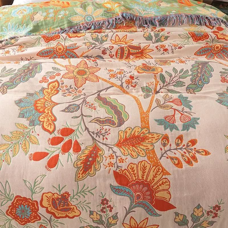 BohoWeave – Cotton Reversible Blanket with Jacquard Pattern - Image 5