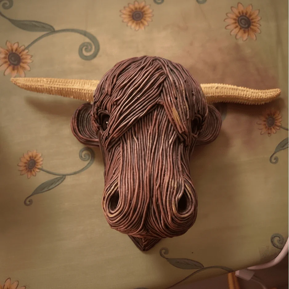 BOVINEART – Elegant cow wall sculpture in country house style - Image 2
