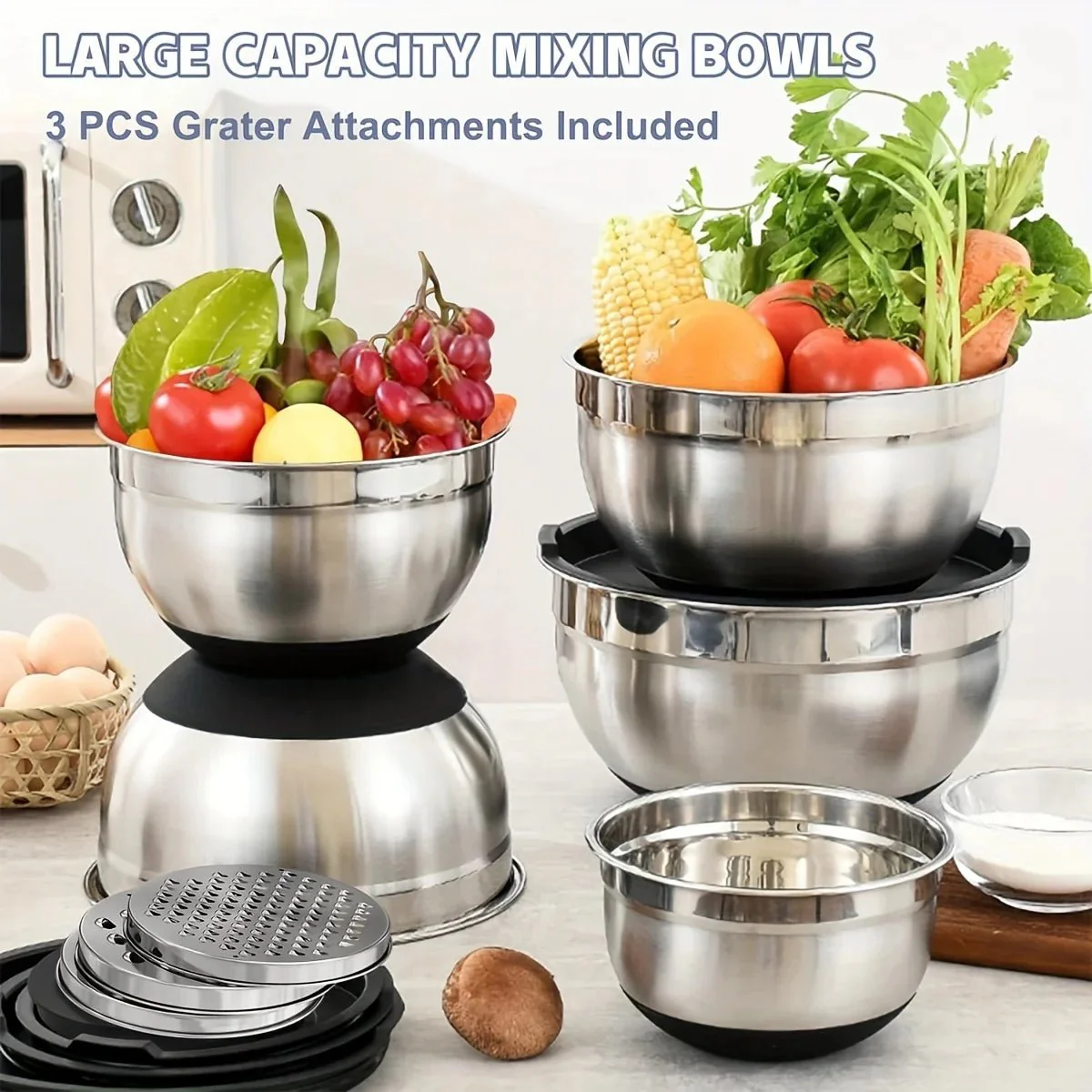 BOWLUX MIXSTACK – Airtight Bowls with Non-Slip Bottoms for Easy Meal Preparation - Image 2