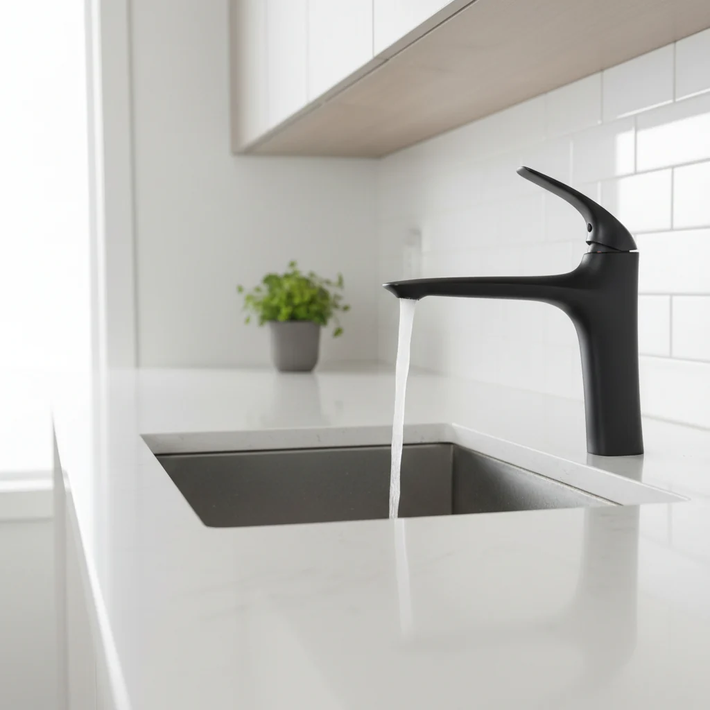 BRASSLINE Basin Tap - Modern single-hole brass basin tap with antique black finish - Image 2