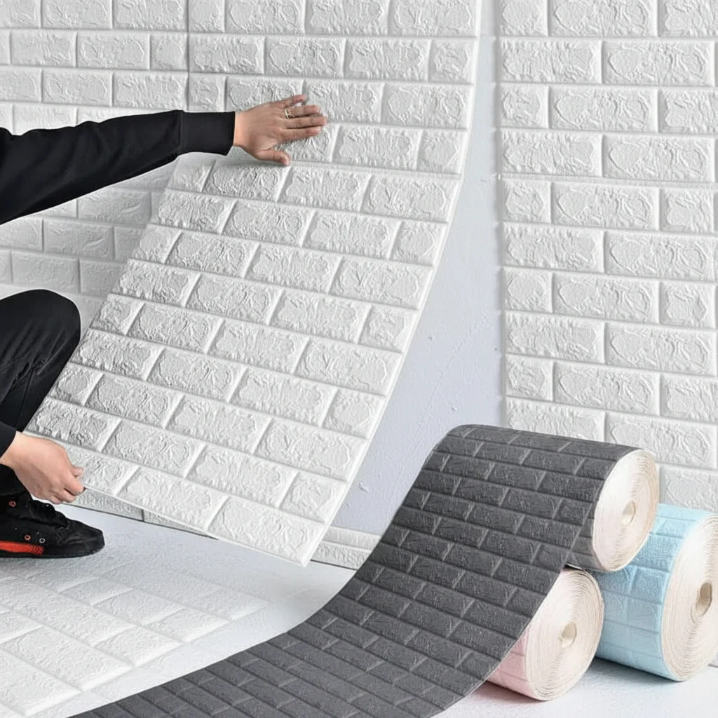 BRICKAURA – 3D Foam Wallpaper for Stylish Walls - Image 3