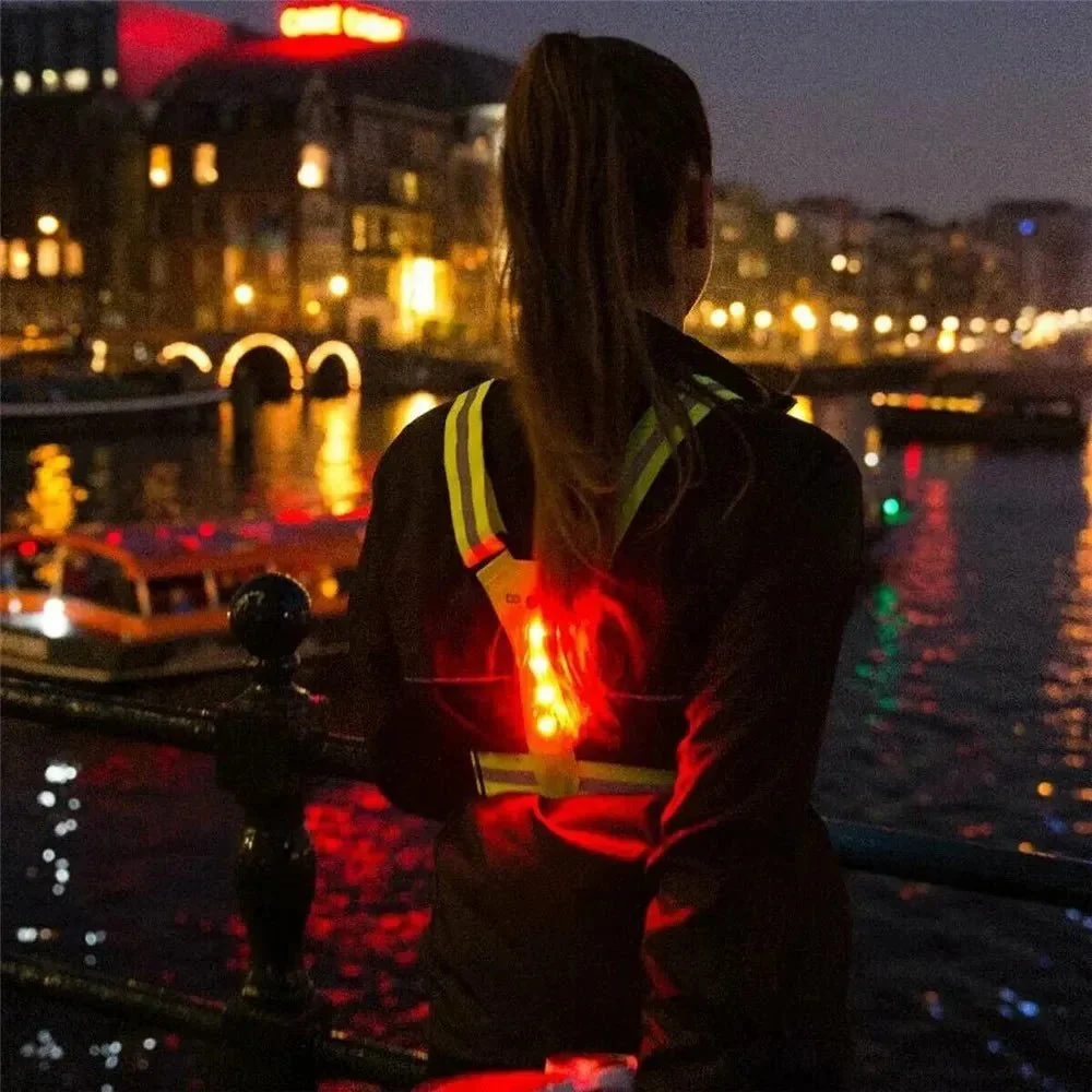 BRIGHTPATH – LED Reflector Running Vest with Adjustable Fit & Safety Lights - Image 3
