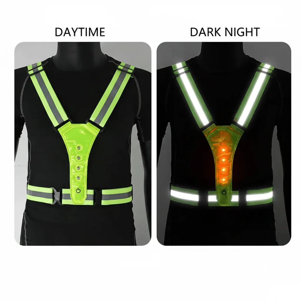 BRIGHTPATH – LED Reflector Running Vest with Adjustable Fit & Safety Lights - Image 4