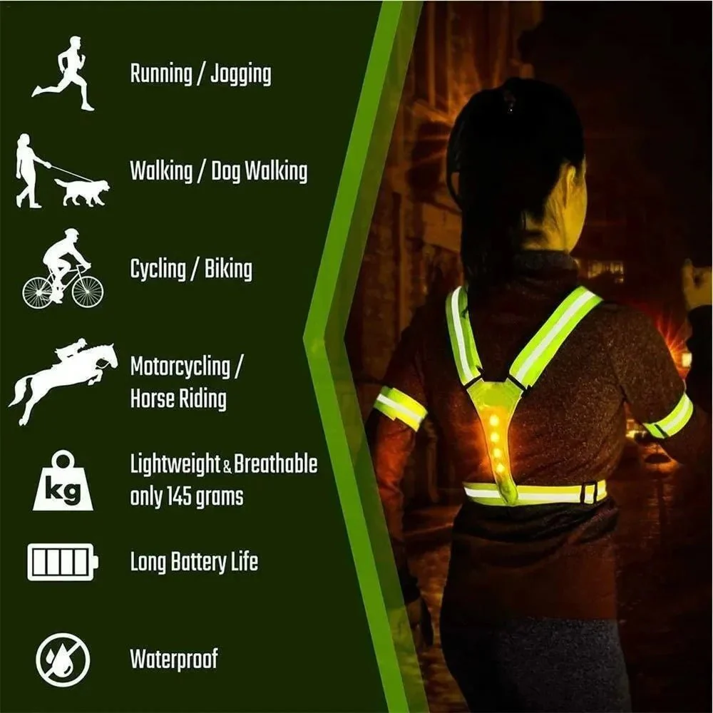 BRIGHTPATH – LED Reflector Running Vest with Adjustable Fit & Safety Lights - Image 5