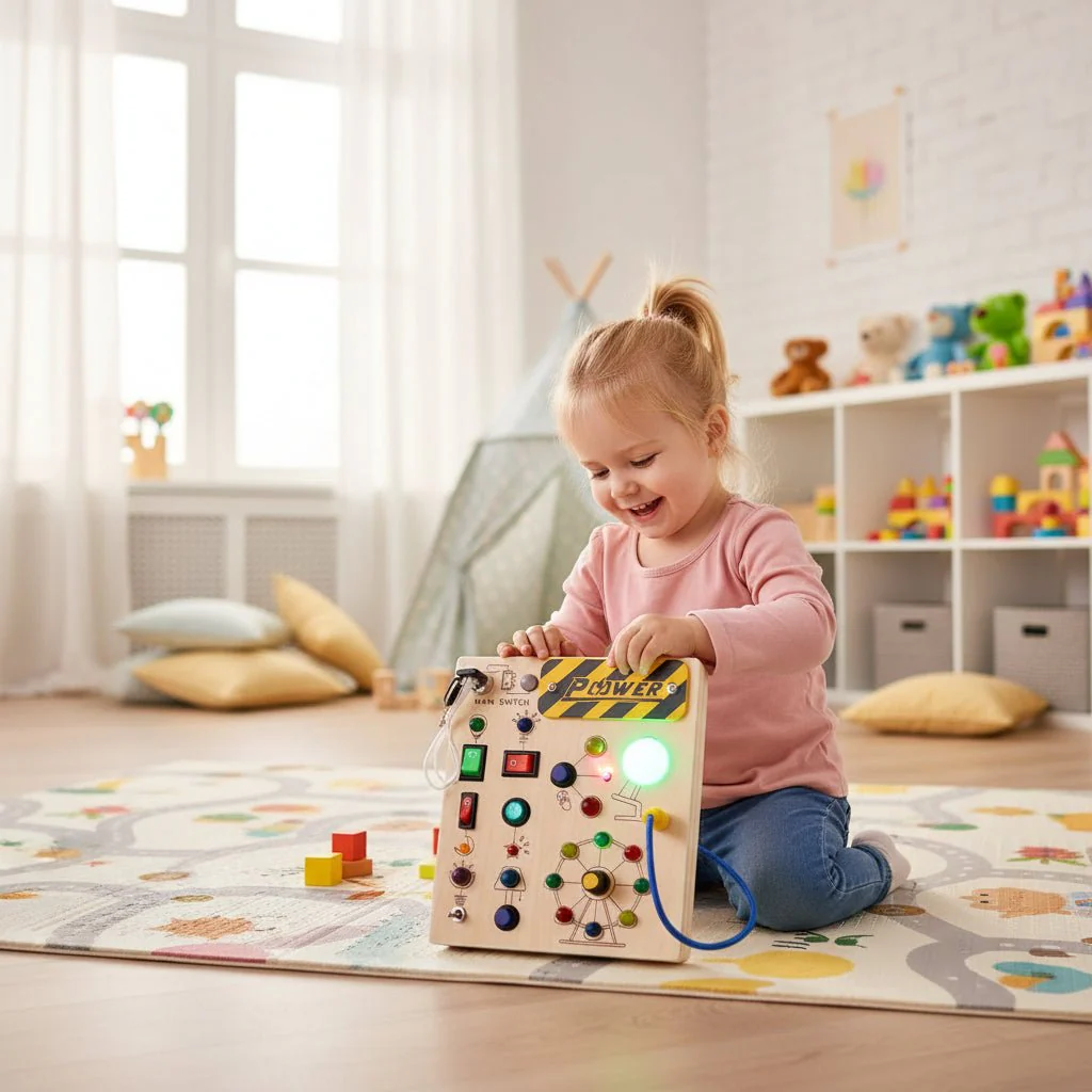 BRILLIBOARD – Luminous Wooden Board for Tactile Development & Coordination - Image 3