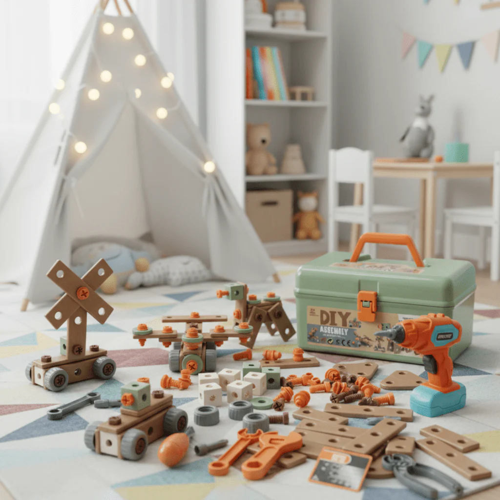 BuildMaster - 100-piece tool set for creative children aged 3 and over