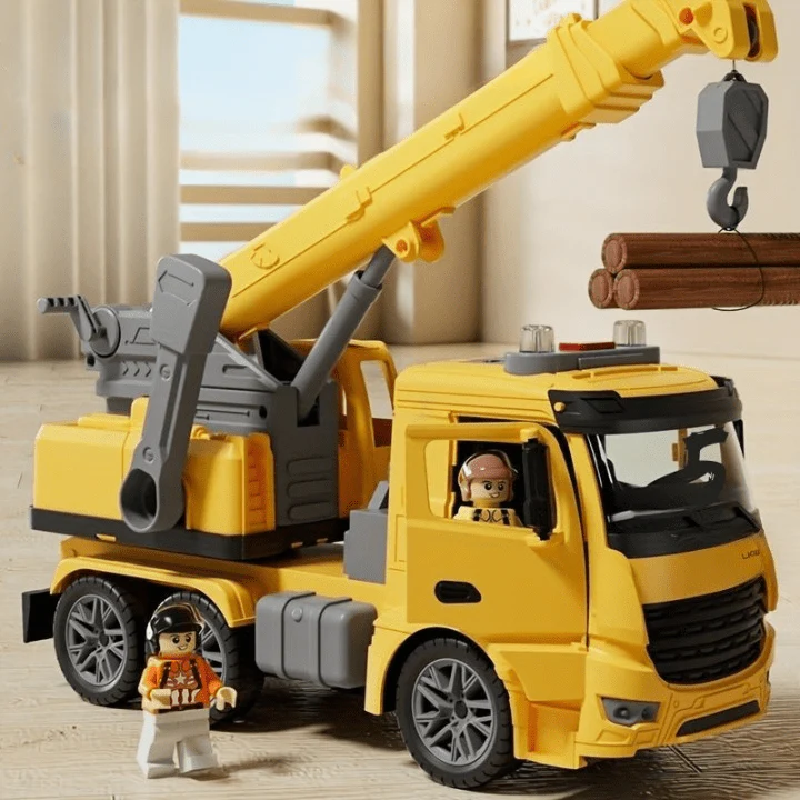 BuildPlay Crane Truck Toy – Construction Vehicle with Light, Sound & Movable Crane Arm (from 3 years) - Image 6
