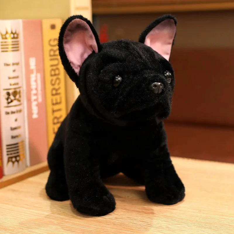 BULLDOFY – Realistic Bulldog Plush Toy (28 cm) in Black & Gray for Children and Animal Lovers - Image 7