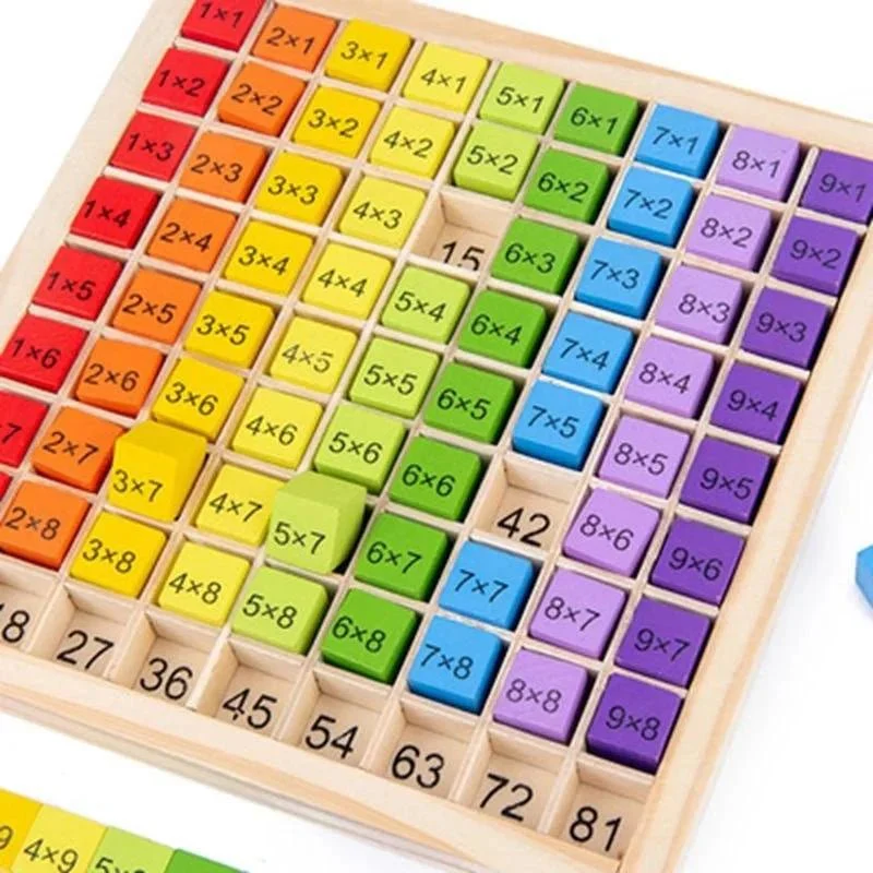 CALCUBLOX – Montessori wooden toy with colorful 99 multiplication board - Image 4