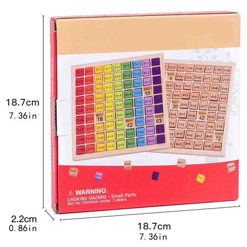 CALCUBLOX – Montessori wooden toy with colorful 99 multiplication board - Image 5