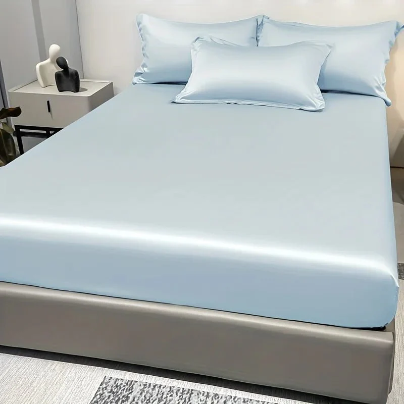 CALMERA GENTLUX – Soft Ice Silk Satin Fitted Sheet for Luxurious Comfort - Image 17