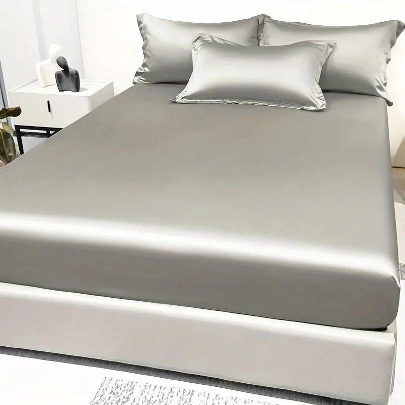 CALMERA GENTLUX – Soft Ice Silk Satin Fitted Sheet for Luxurious Comfort - Image 20