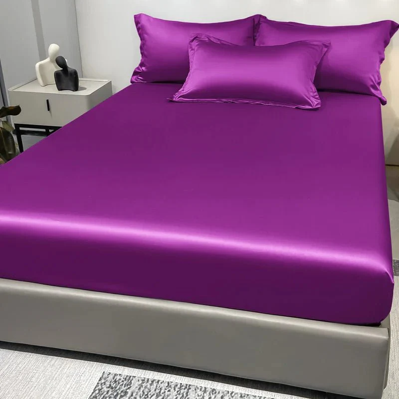 CALMERA GENTLUX – Soft Ice Silk Satin Fitted Sheet for Luxurious Comfort - Image 23