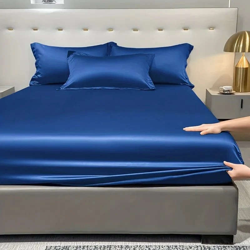 CALMERA GENTLUX – Soft Ice Silk Satin Fitted Sheet for Luxurious Comfort - Image 4