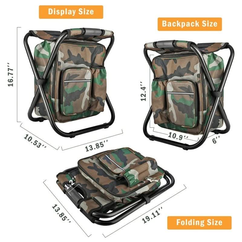 CAMOCHAIR PACK - 3-in-1 camouflage rucksack with folding chair & cooler compartment - Image 16