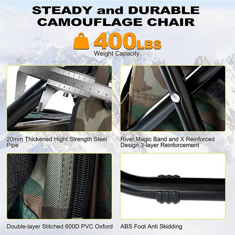 CAMOCHAIR PACK - 3-in-1 camouflage rucksack with folding chair & cooler compartment - Image 6