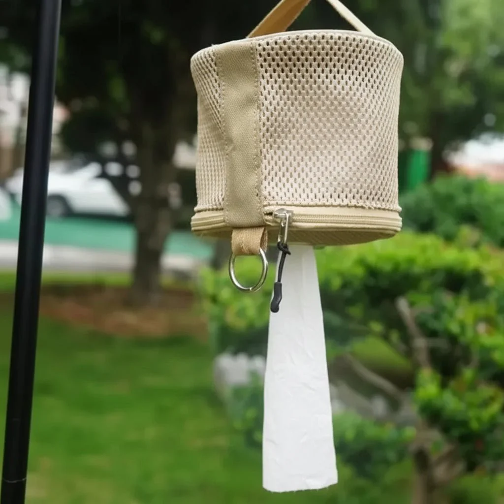 CAMPCARE – Portable Toilet Paper Holder for Outdoor Camping, Compact and Practical - Image 4