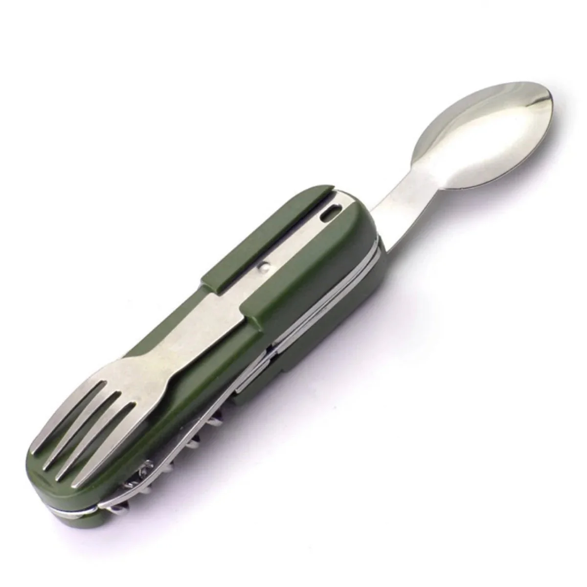 CAMPDINE – 7-in-1 Stainless Steel Camping Cutlery Set, Foldable and Space-Saving - Image 5