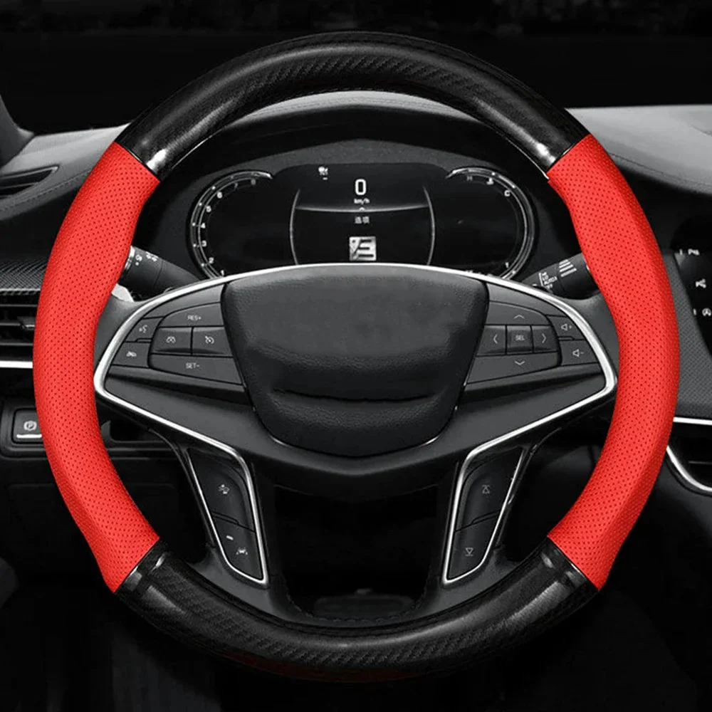 CARBONLUX – Steering wheel cover made of carbon fiber leather, non-slip and comfortable - Image 4
