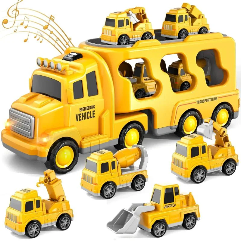 CARGOWIZ – Interactive Van with Light & Sound Effects and Toy Fire Truck & Construction Vehicles - Image 4