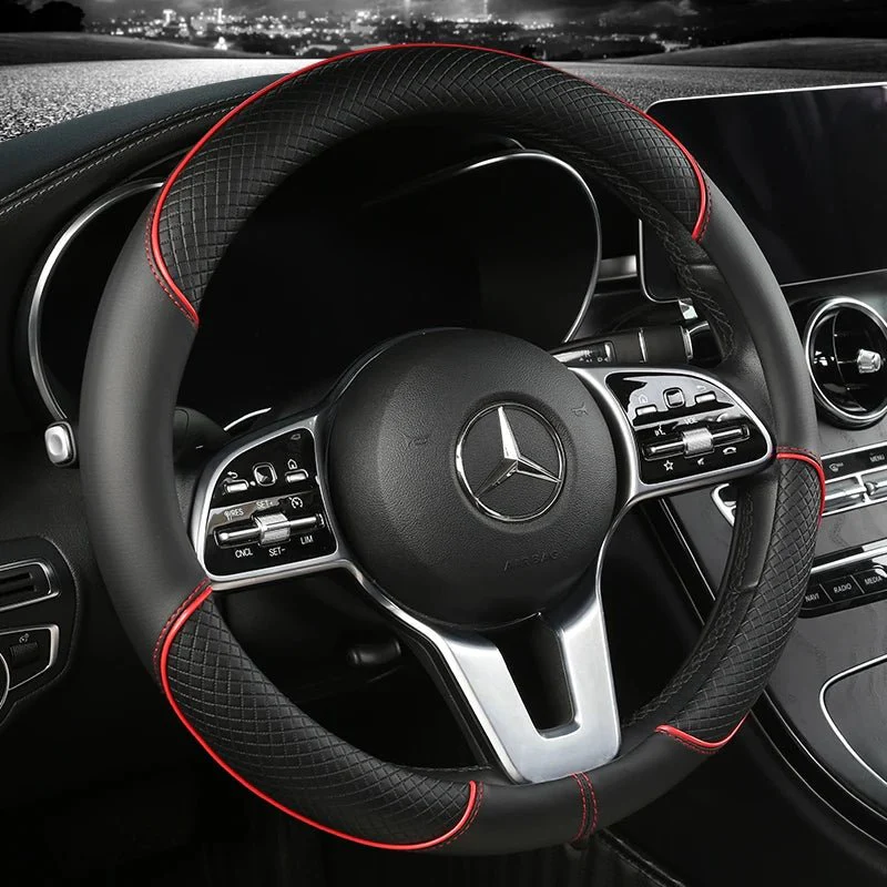CARLUX – Premium steering wheel cover made of artificial leather with diamond pattern - Image 7