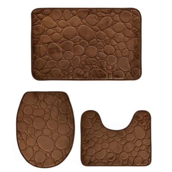 CasaBath – 3-piece bathroom mat set made of microfiber, non-slip & absorbent - Image 10