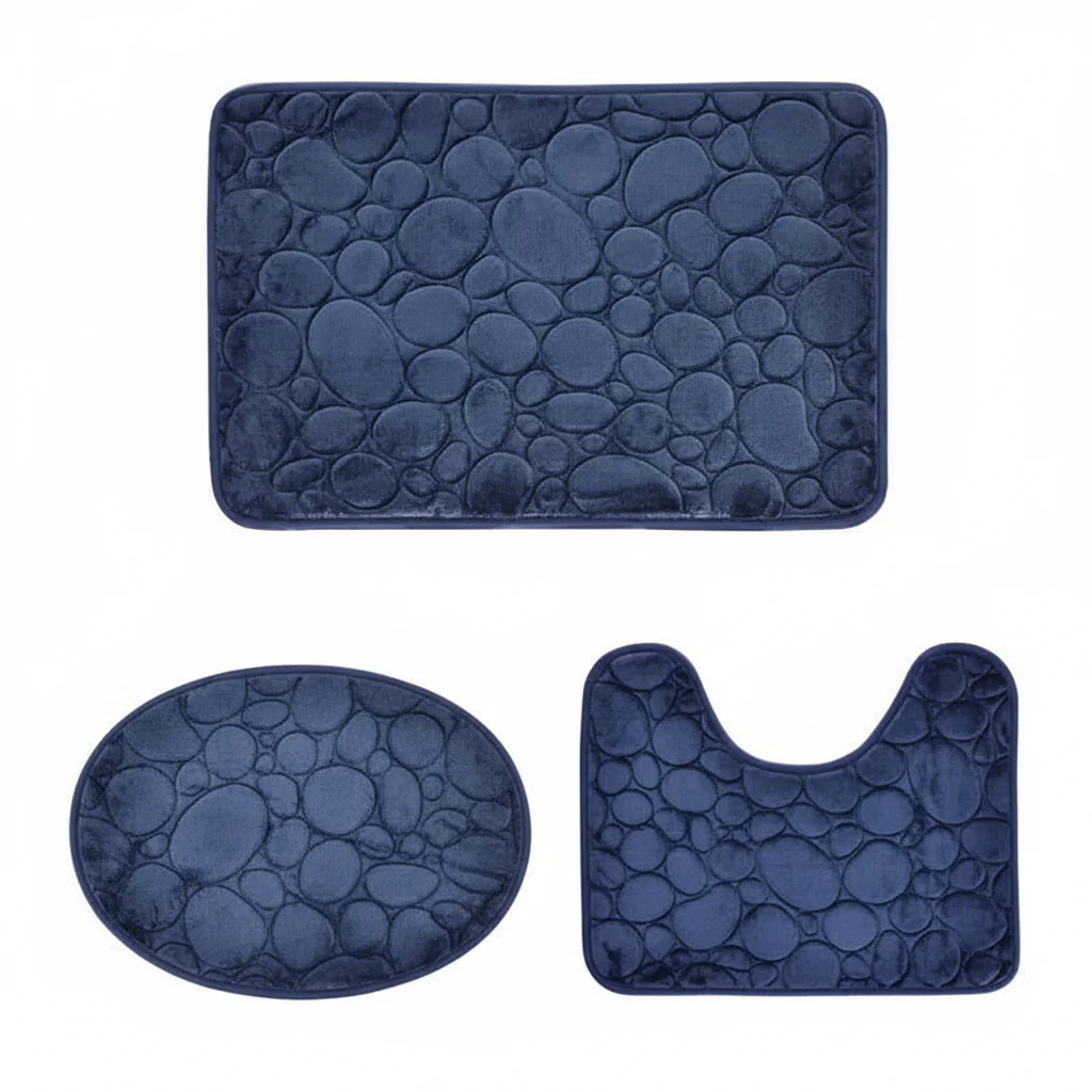 CasaBath – 3-piece bathroom mat set made of microfiber, non-slip & absorbent - Image 11