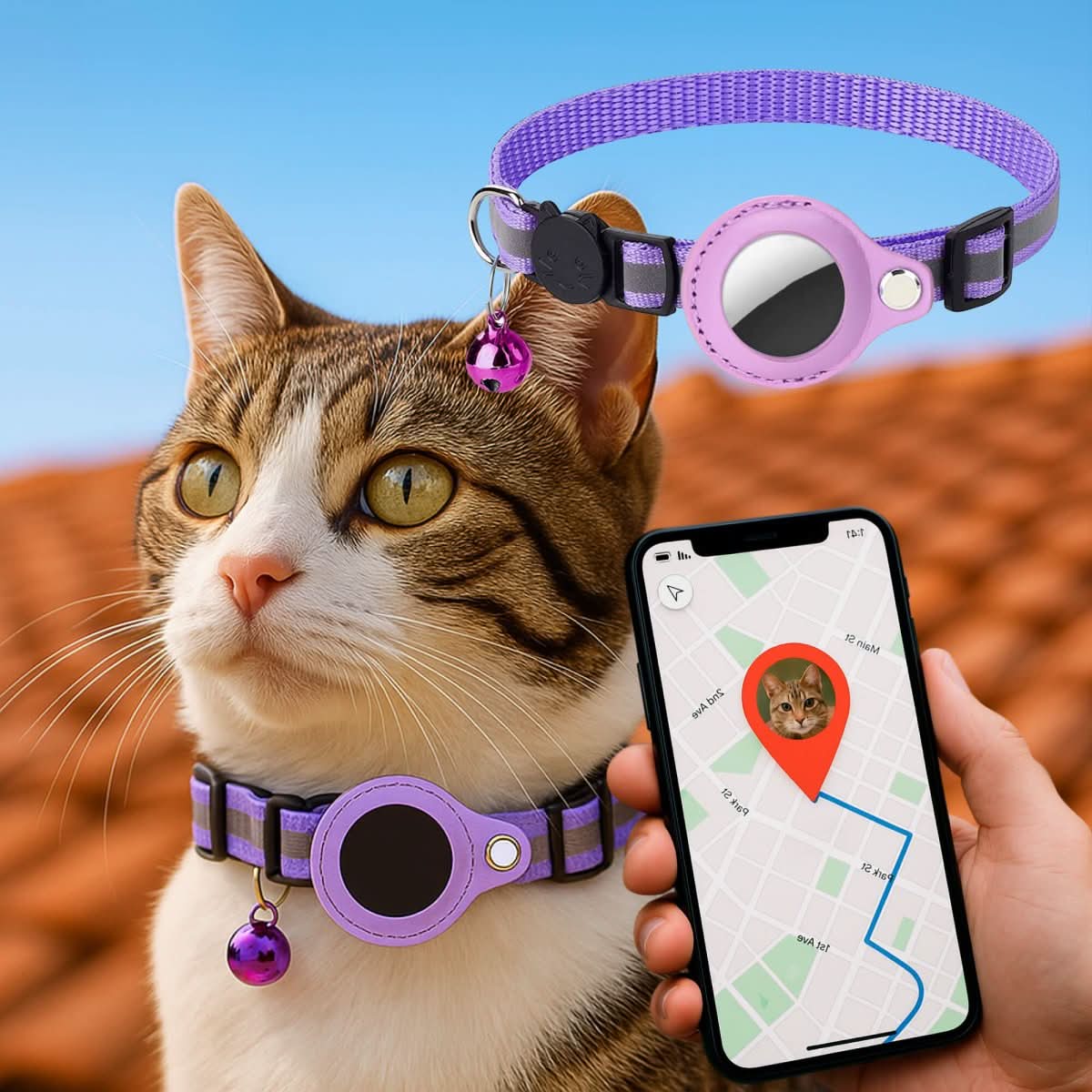 CATGUARD – GPS Collar for Cats with Reflective Design - Image 10