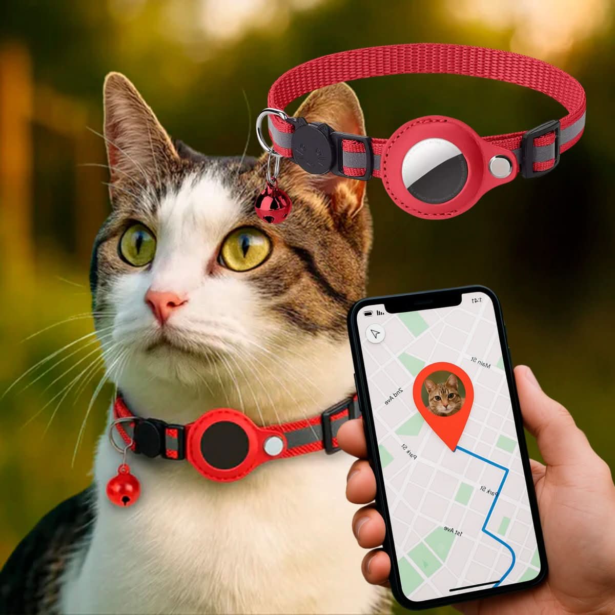 CATGUARD – GPS Collar for Cats with Reflective Design - Image 11