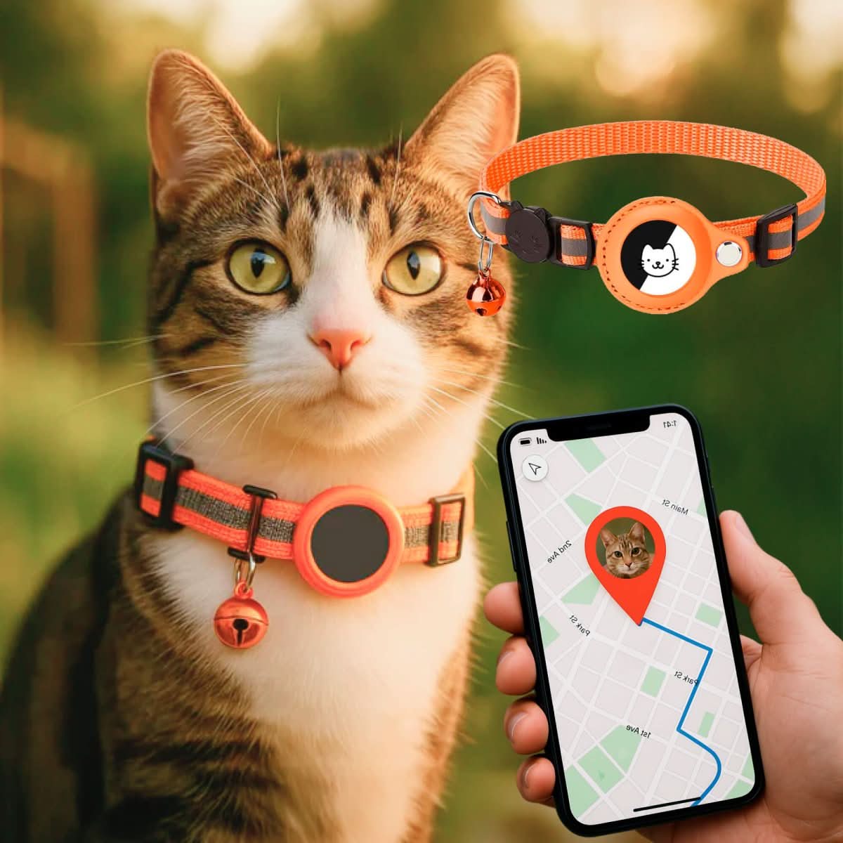 CATGUARD – GPS Collar for Cats with Reflective Design - Image 12