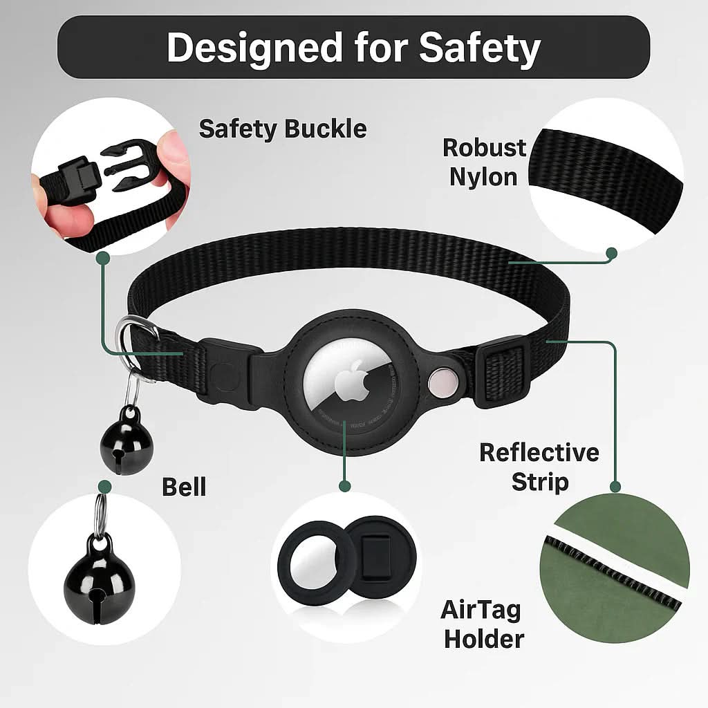 CATGUARD – GPS Collar for Cats with Reflective Design - Image 3