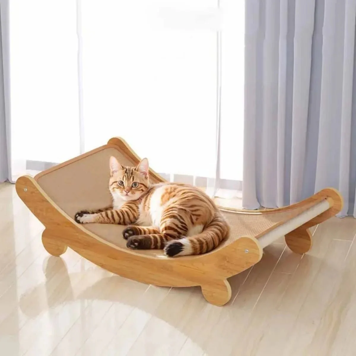 CATTERREST – Wooden scratching panel with integrated, cozy cat bed - Image 3