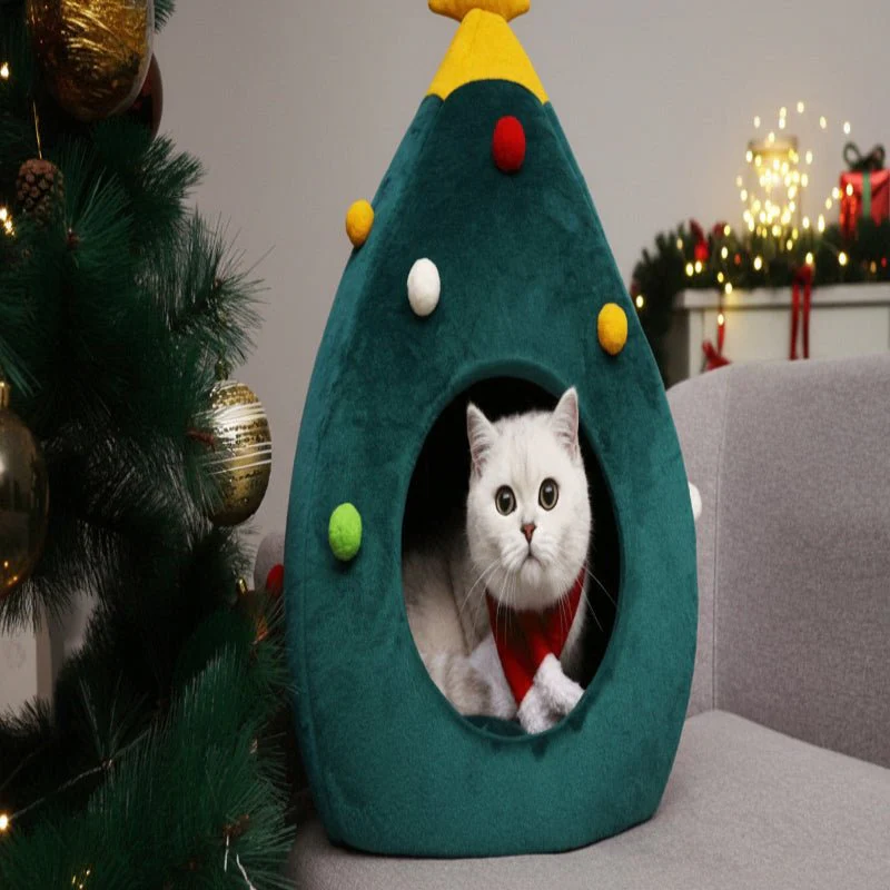 CATYPINE – Christmas Tree Cat Bed for a Cozy Winter Experience - Image 3