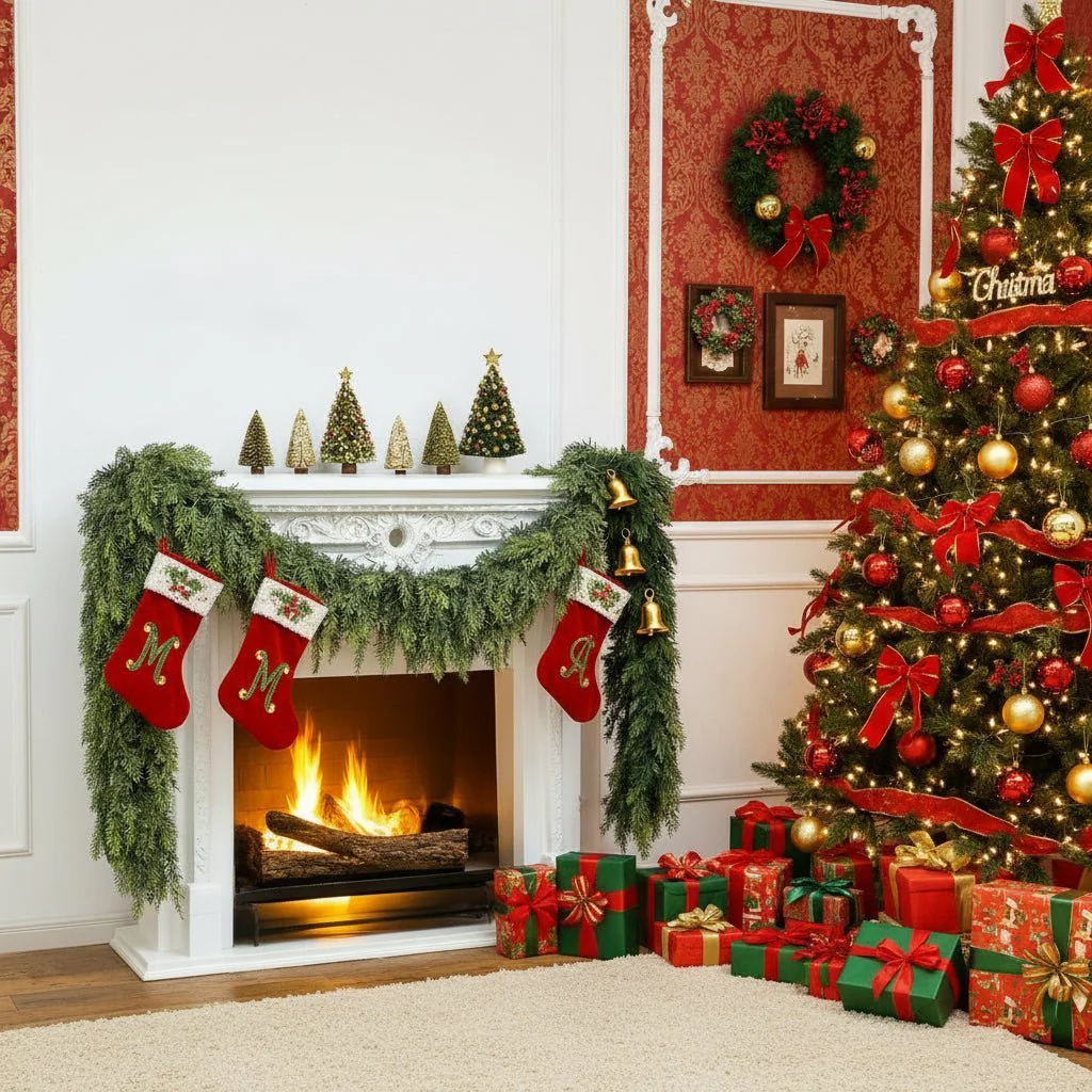 CEDAR LINE – Handmade Christmas Garland with Lush Cedar Needles - Image 2