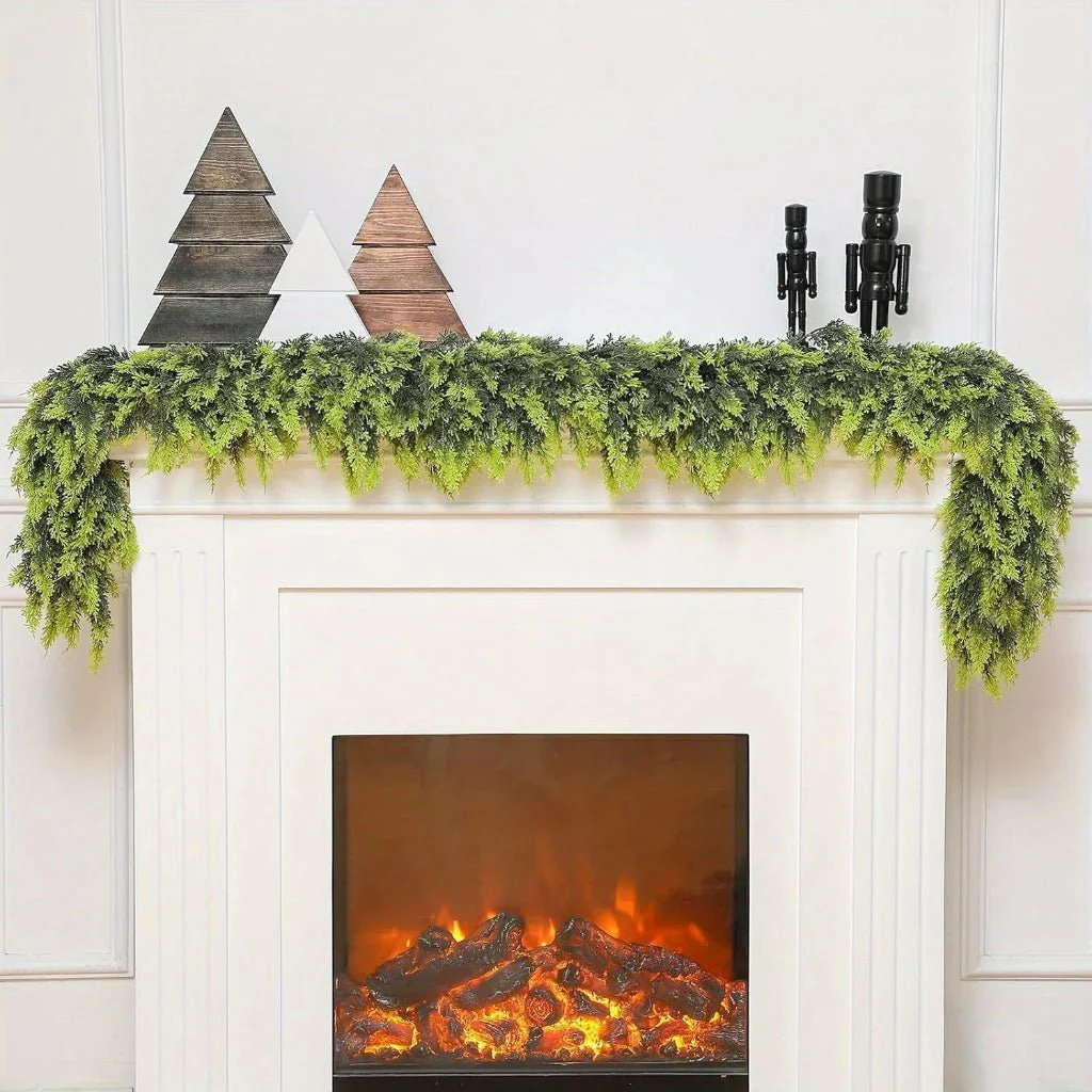 CEDAR LINE – Handmade Christmas Garland with Lush Cedar Needles - Image 4
