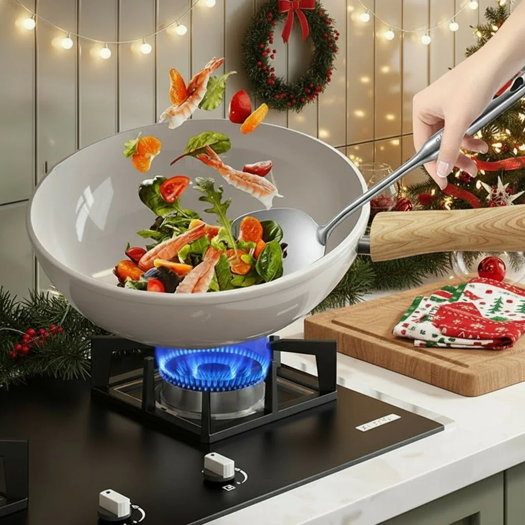 CERAMIQON – 30 cm ceramic non-stick pan with deep shape for gas & induction cookers - Image 2