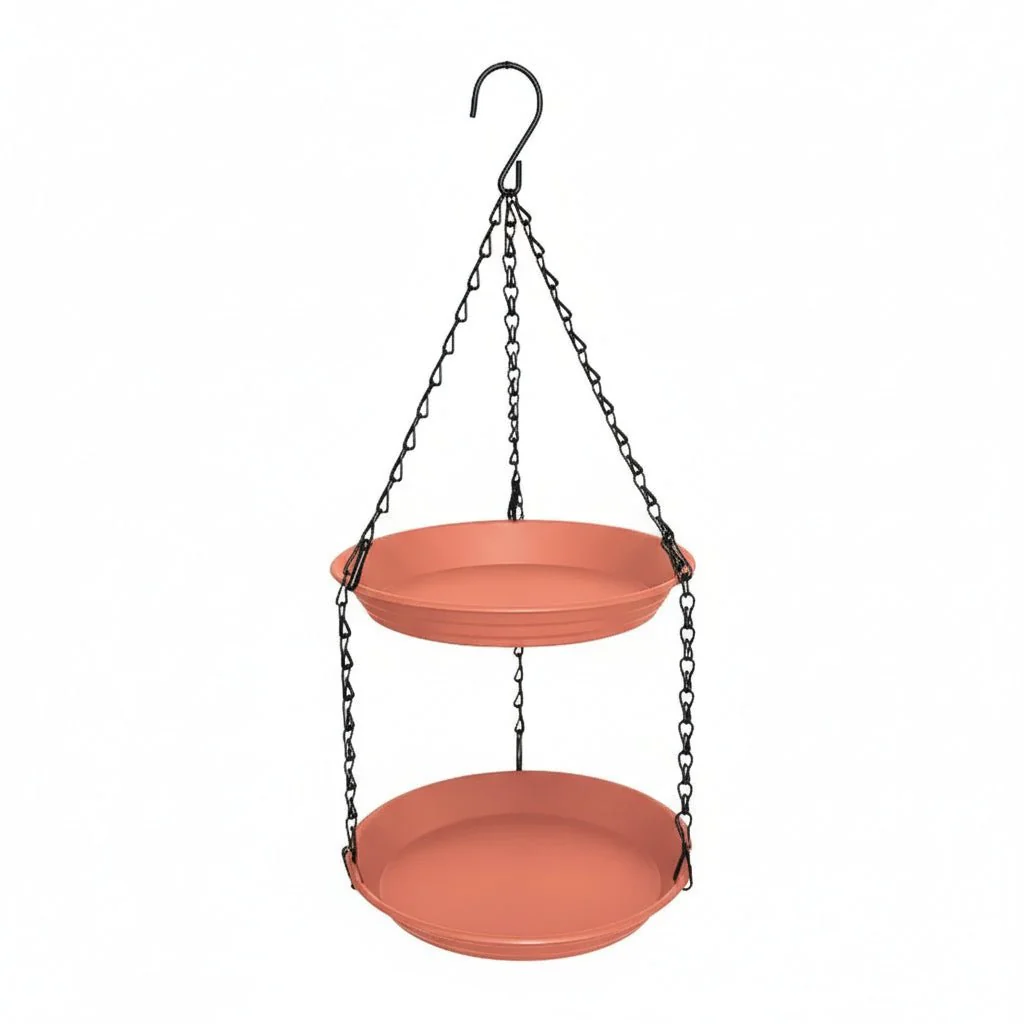 CHAINNEST – Hanging bird feeder with double plates and durable chain construction - Image 8
