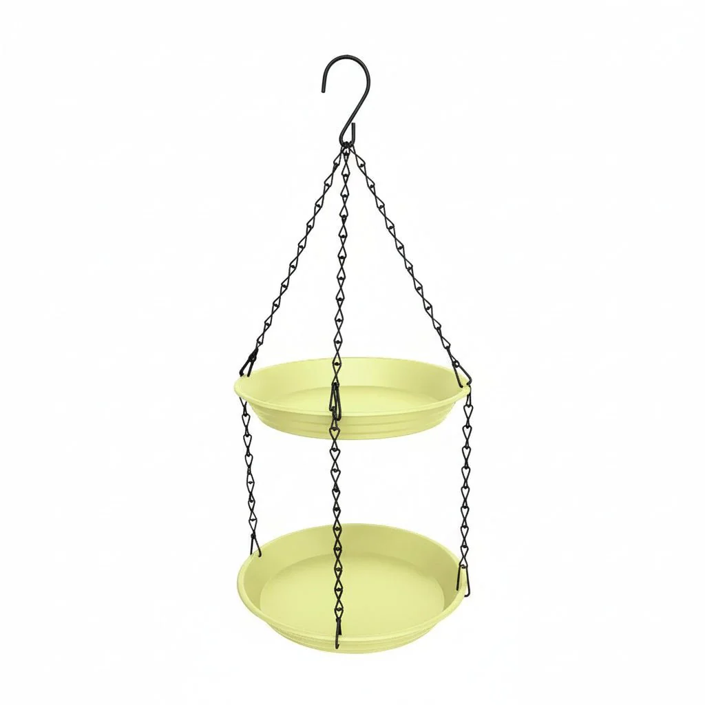CHAINNEST – Hanging bird feeder with double plates and durable chain construction - Image 9