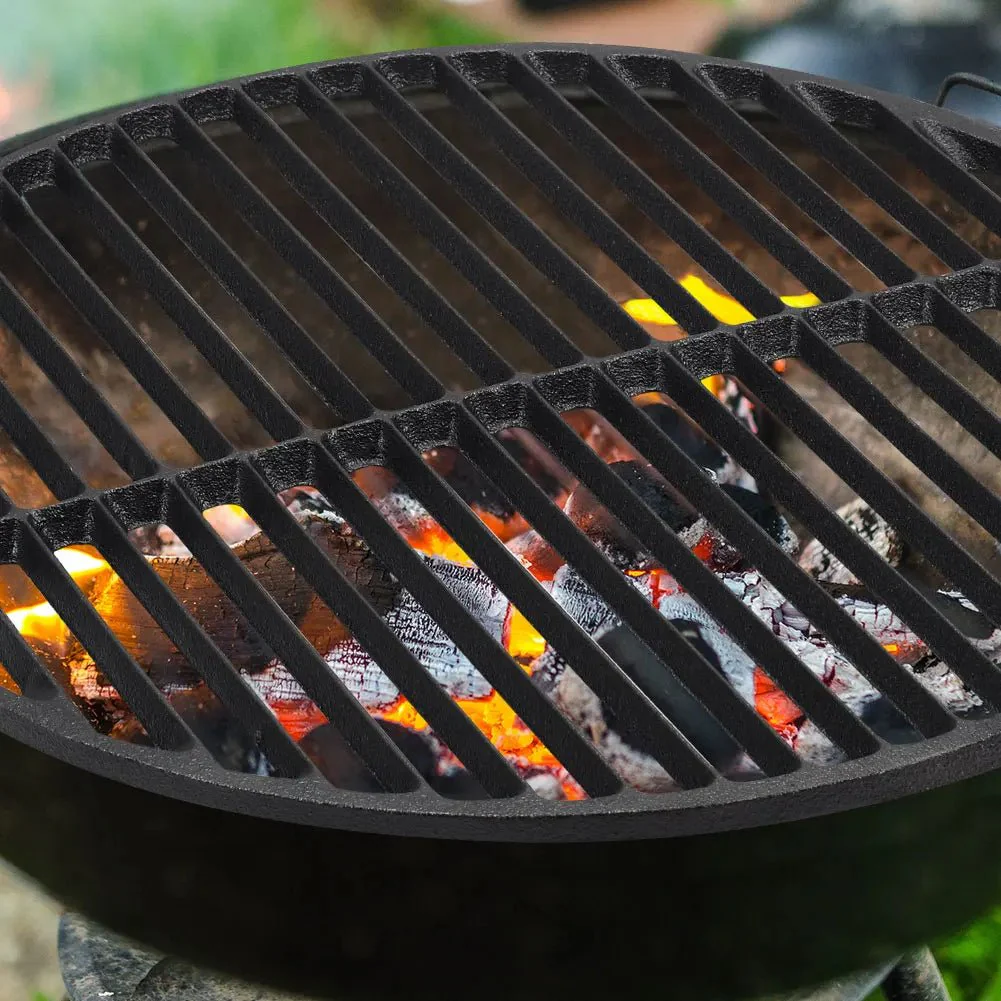 CHARCROWN – Round Cast Iron BBQ Searing Grill Rack - Image 5