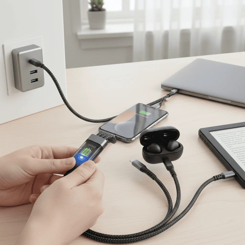 CHARGEGLOW – Transparent LED Fast Charging Cable (3-in-1) - Image 2