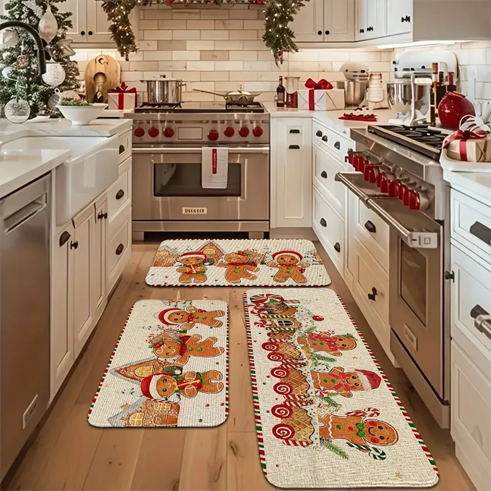 CHEERTRAIN – Soft festive felt mats with nostalgic gingerbread train design