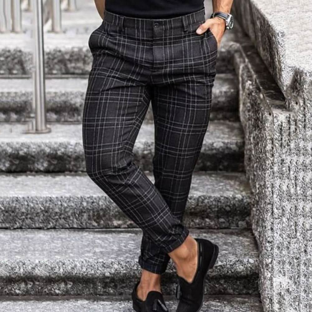 CHRIS CASUAL CHINO - Men's chinos with a checked pattern for stylish looks - Image 6