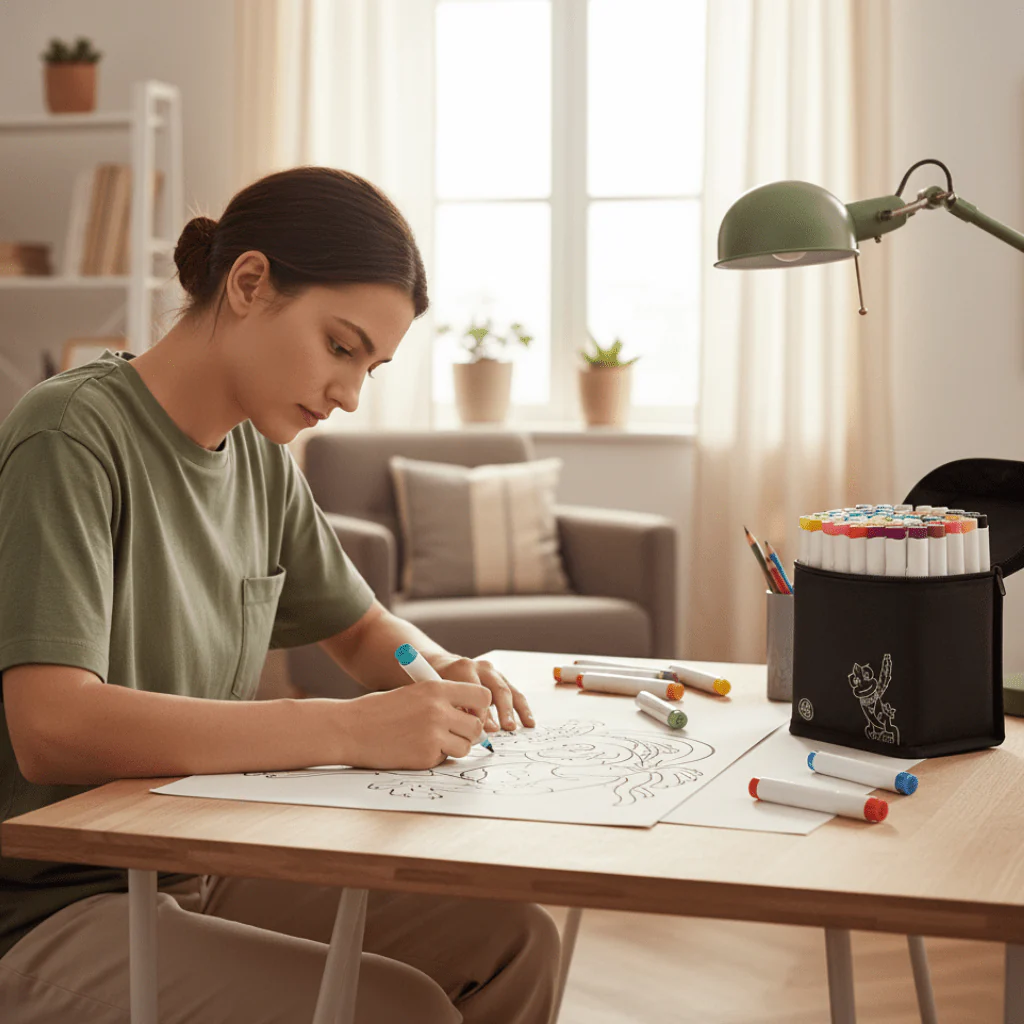 CHROMAFLEX – Pen set with 48 vibrant inks for sketching and shading - Image 4